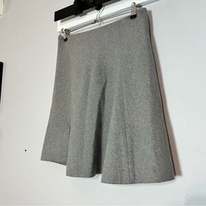 Reed Krakoff Grey Gray Wool Pleated A- Line Mini Skirt Size 2 Slit